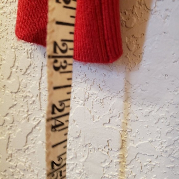 Vila Milani Women's Size Medium Red Wool Blend Rhinestones Pullover Sweater - Picture 8 of 8